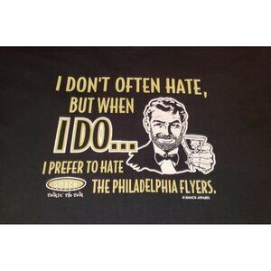 I PREFER TO HATE THE PHILADELPHIA FLYERS t shirt preowned mens LARGE     G1